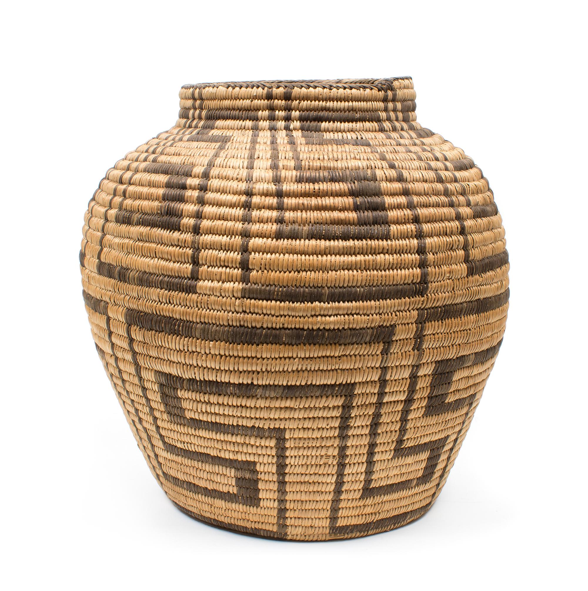 A Pima Olla Height 12 1/2 x diameter 11 inches.