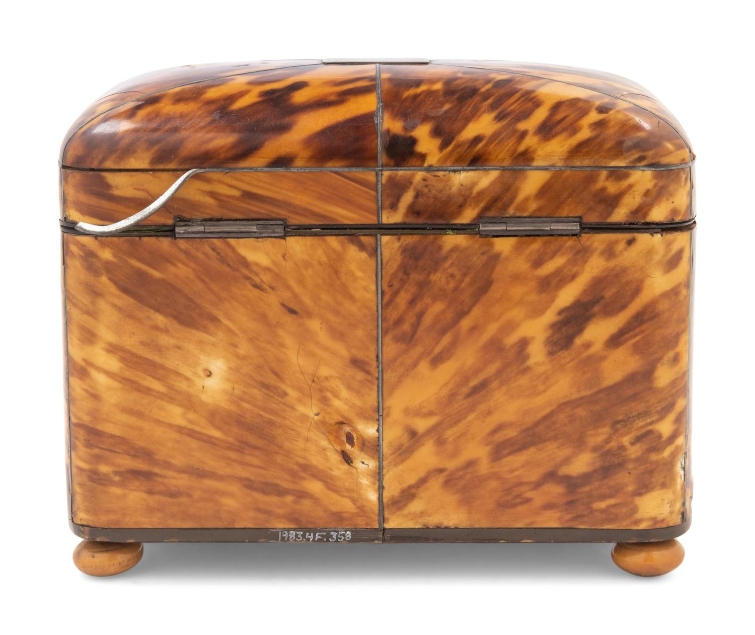 A George III Tortoiseshell Tea Caddy