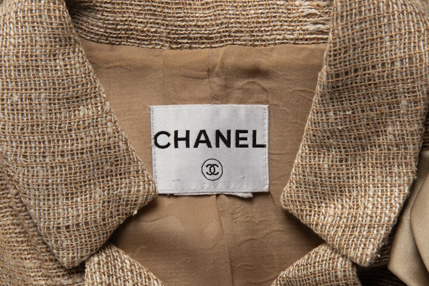 Chanel Linen Jacket with Camellia