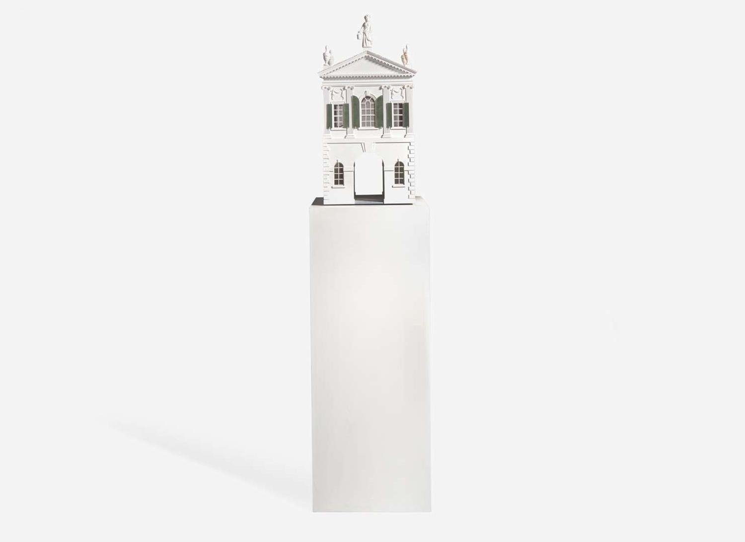 A painted wood architectural model of the Derby Summer House in Salem, MA, 20th / 21st century