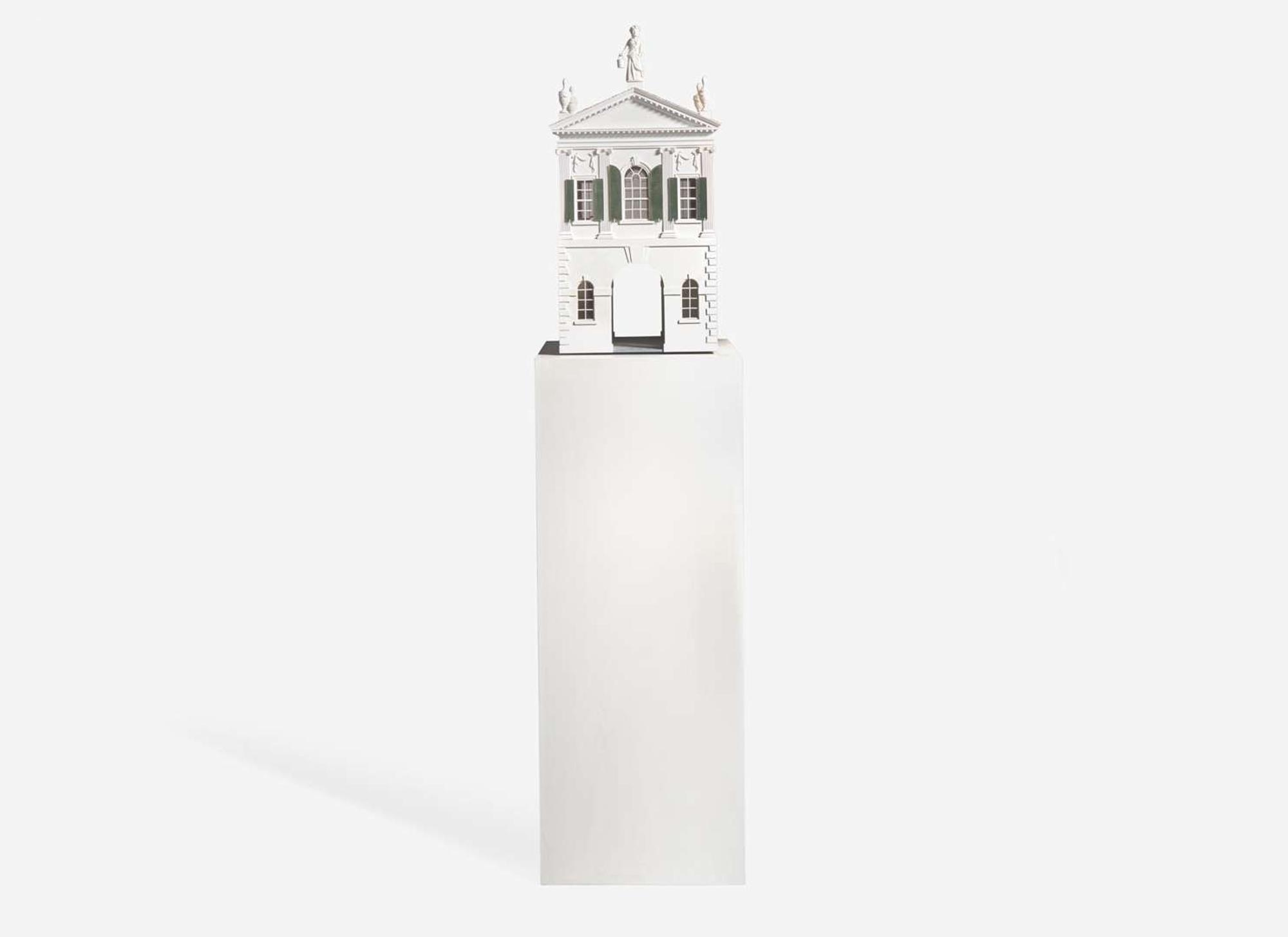 A painted wood architectural model of the Derby Summer House in Salem, MA, 20th / 21st century