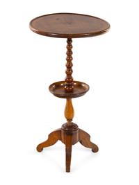 A William and Mary Style Turned Walnut Candle Stand