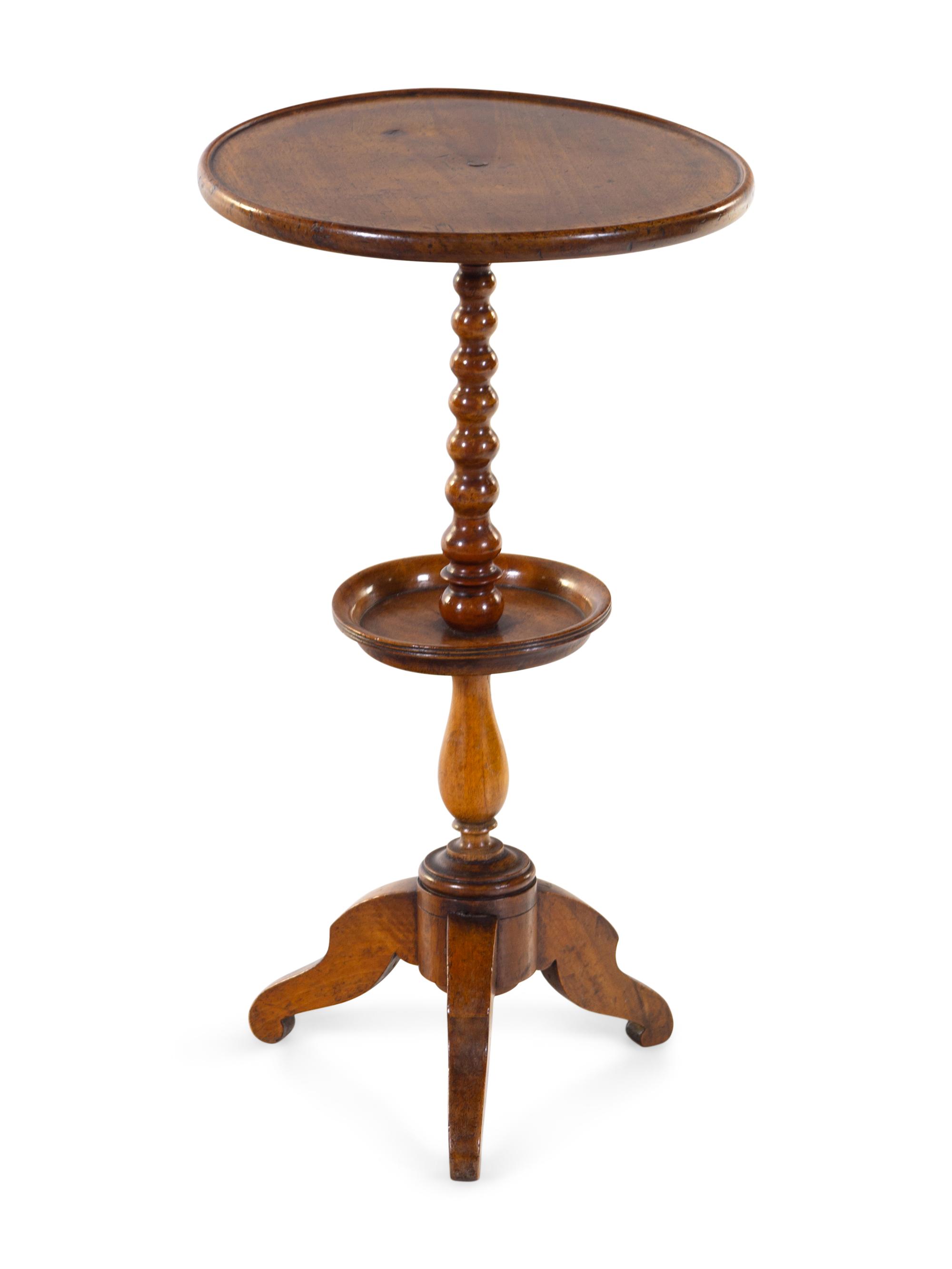A William and Mary Style Turned Walnut Candle Stand