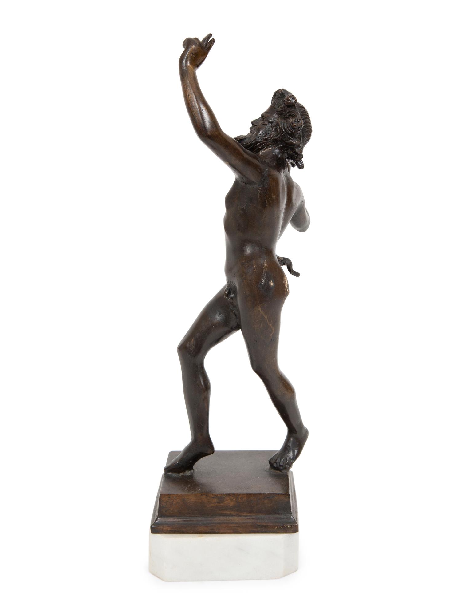 A Continental Bronze Figure of the Dancing Faun