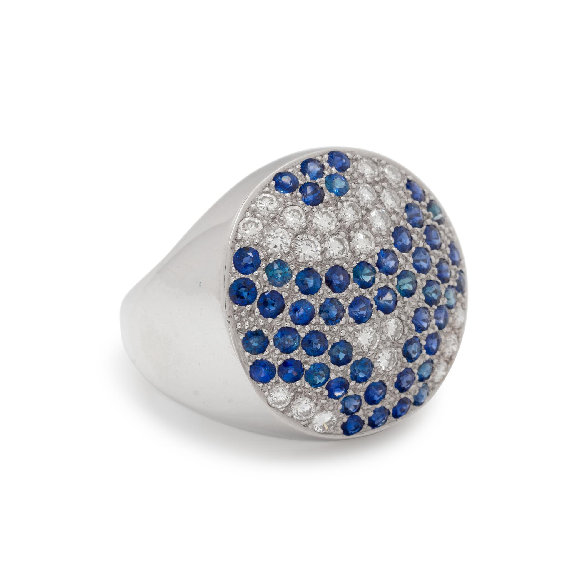DIAMOND AND SAPPHIRE RING