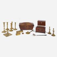 An assorted collection of sixteen household and decorative tablewares 18th / 19th century