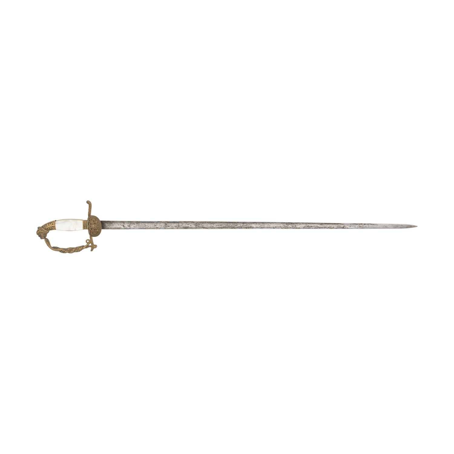 Mother of Pearl Gripped Lion's Head Austrian Court Sword