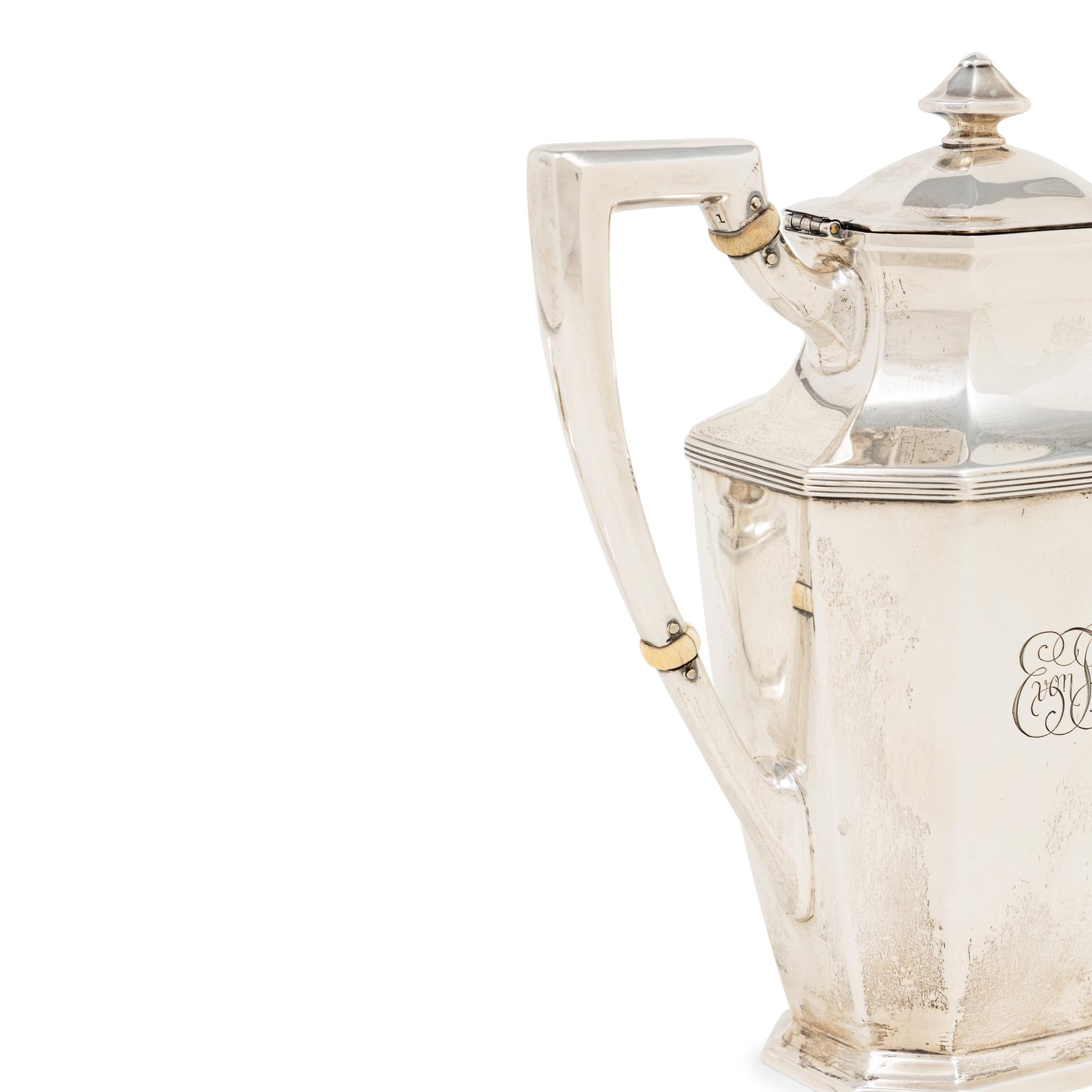 An American Silver Three-Piece Coffee Service