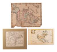 [MAPS & ATLASES]. A group of five 18th-century maps of North America, plus.