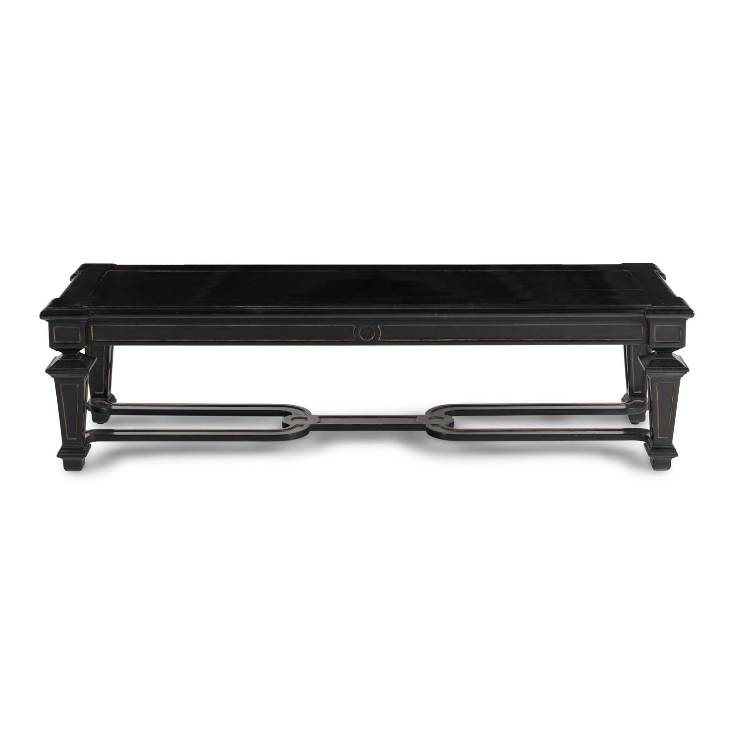 A Michael Taylor Lacquered and Parcel Gilt Low Table