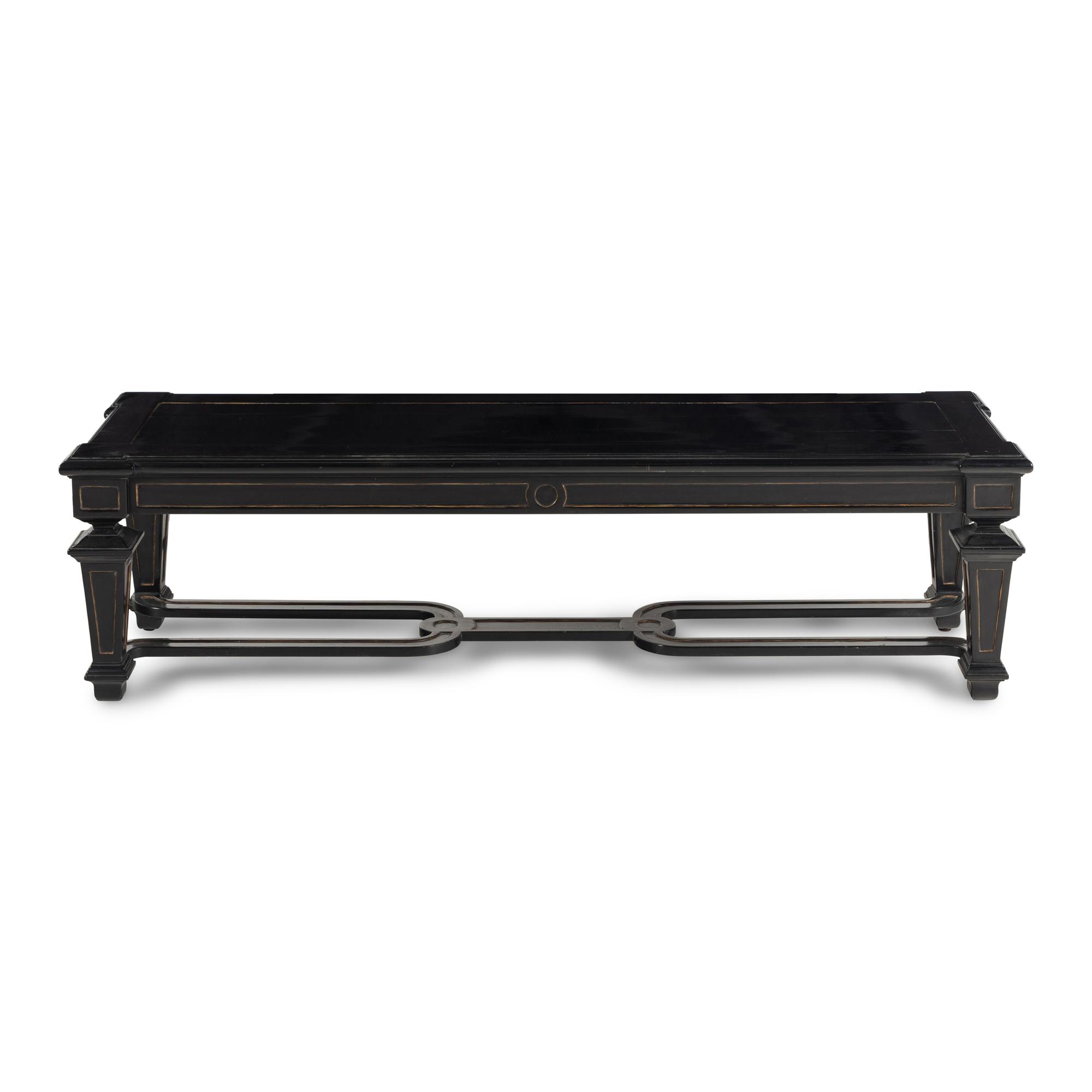 A Michael Taylor Lacquered and Parcel Gilt Low Table