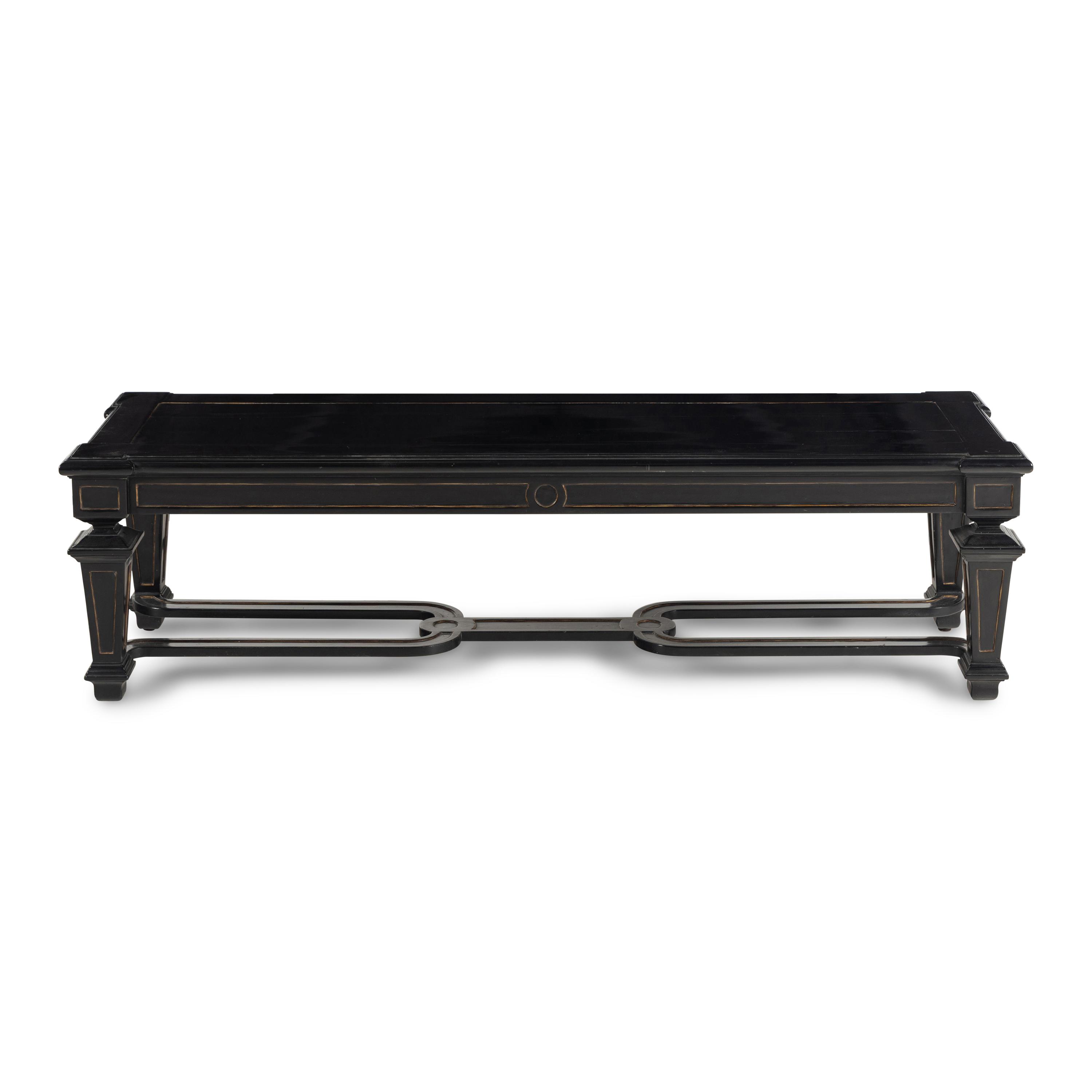 A Michael Taylor Lacquered and Parcel Gilt Low Table