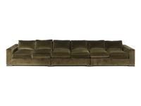 A Custom Velvet Sectional Sofa in the Manner of Jean-Michel Frank