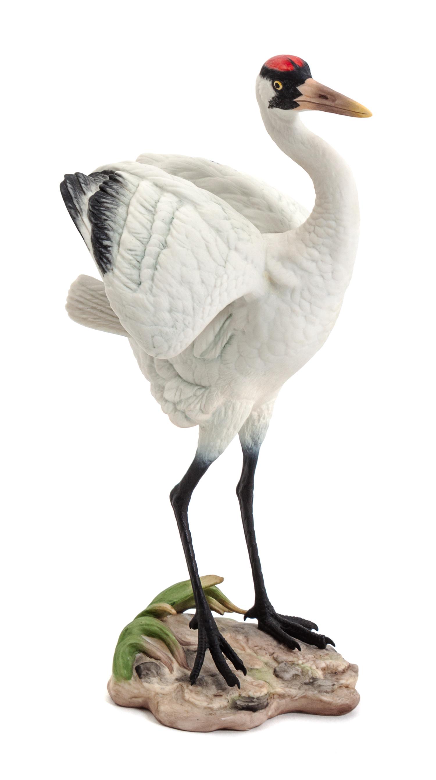 A Boehm Porcelain Figure of a Whooping Crane Height 9 3/8 inches. — 20TH CENTURY