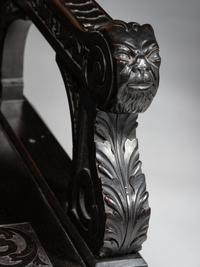 Cincinnati Art-Carved Bench with Inset Painted Panels, 1884