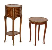 Two Marquetry Side Tables