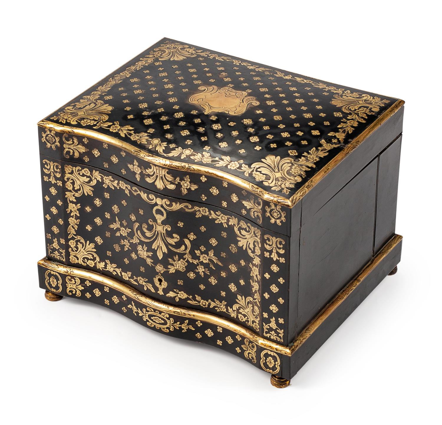 A Napoleon III Brass Inlaid Cave a Liqueur