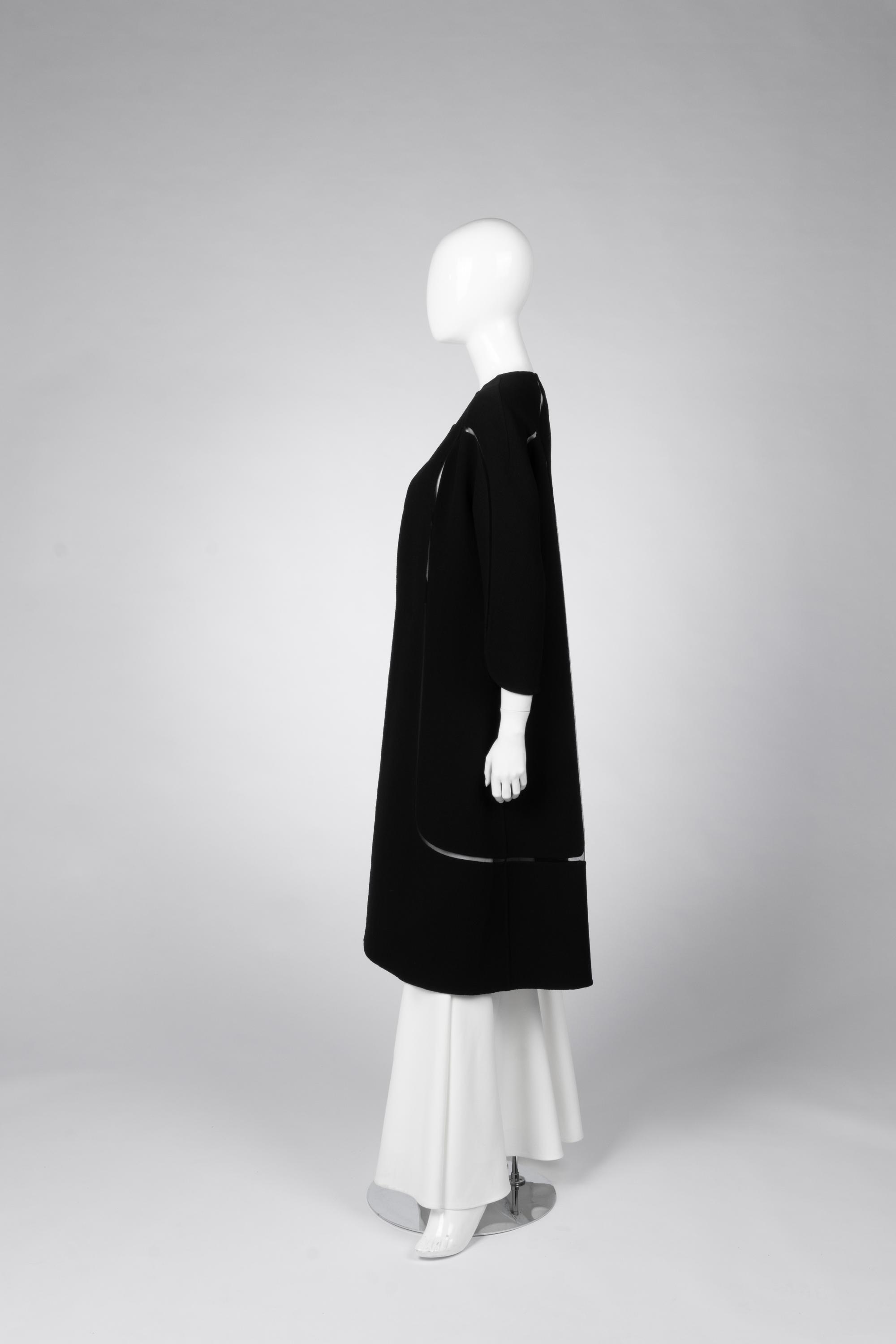 Ralph Rucci Wool Jacket with Net Inserts