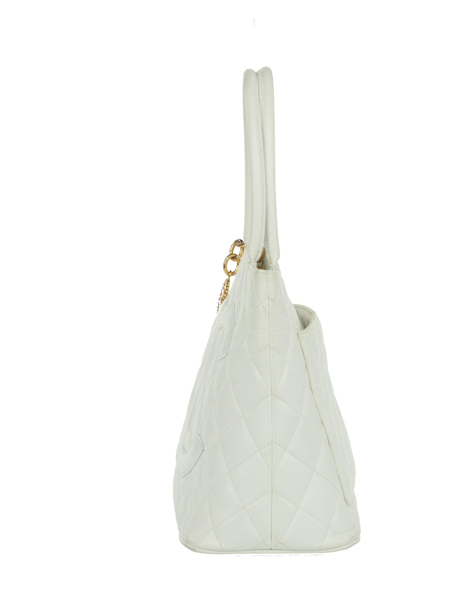 Chanel White Medallion Tote
