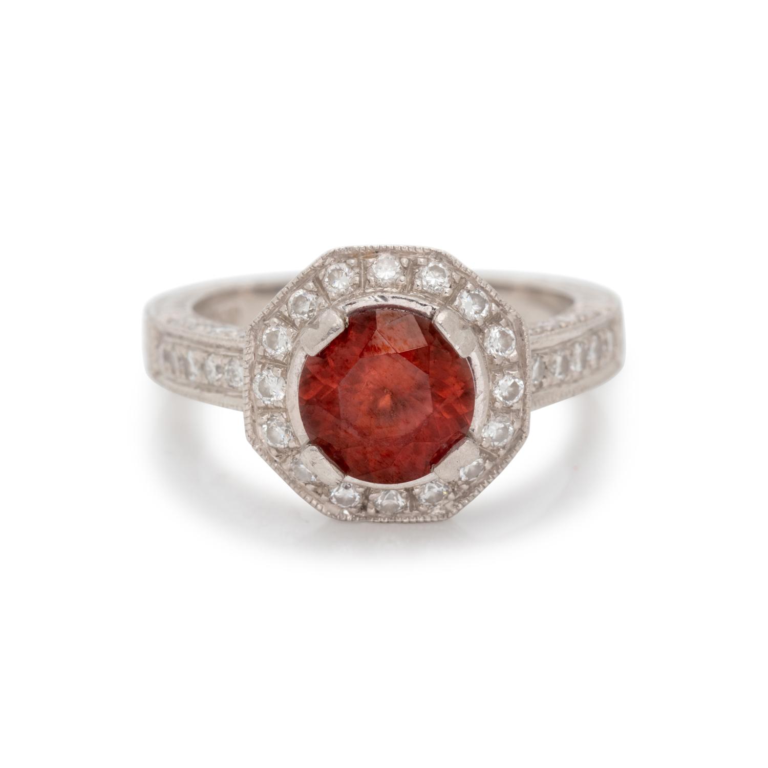 ZIRCON AND DIAMOND RING