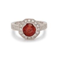 ZIRCON AND DIAMOND RING