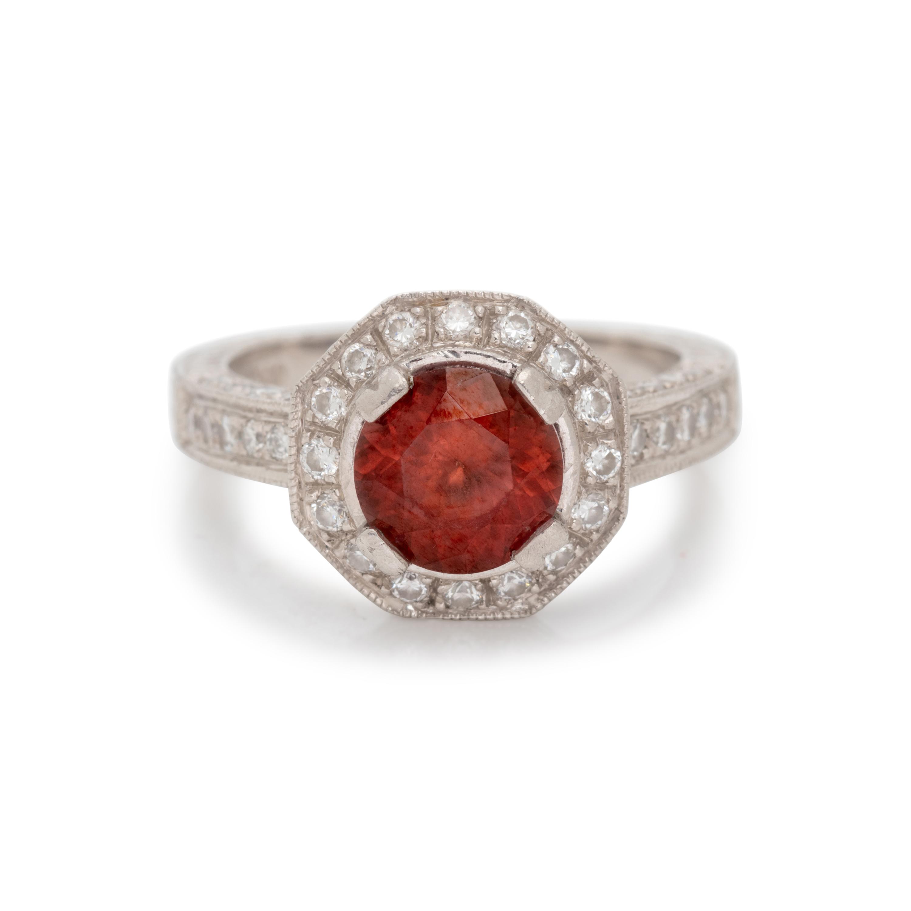 ZIRCON AND DIAMOND RING