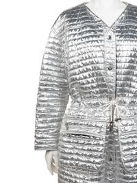 Courrèges Metallic Quilted Coat, 1980-90s