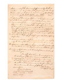[ENSLAVEMENT]. Manuscript estate document outlining division of enslaved persons. 15 September 1846.