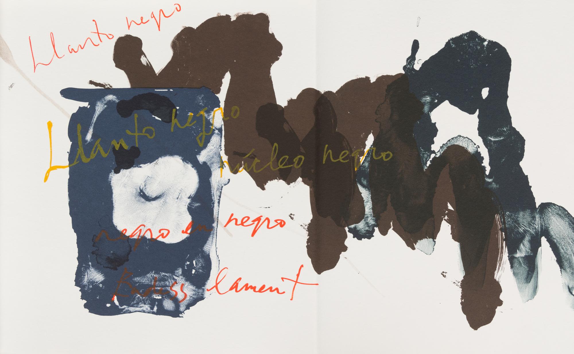 Robert Mortherwell, (American, 1915-1991), El Negro, 1983 (Book comprising 19 lithographs illuminating the poem El Negro Motherwell by