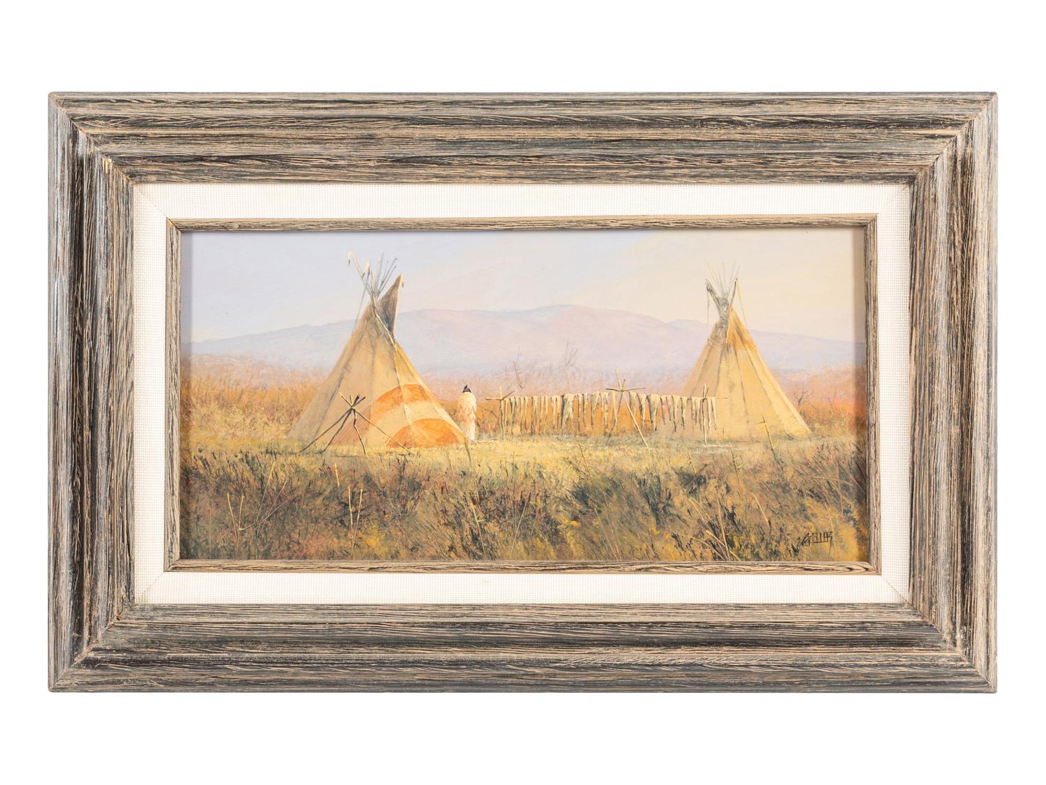 Two Works: Encampment and Snowy Elk