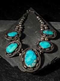 Navajo Silver and Turquoise Choker