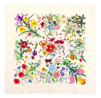 A Pair of Gucci Silk Scarves, 35" x 35".