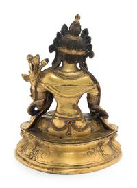 A Sino-Tibetan Gilt Bronze Figure of Tara Height 6 1/2 inches. — 18TH/19TH CENTURY