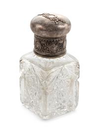 A Russian Silver Mounted Cut Glass Decanter