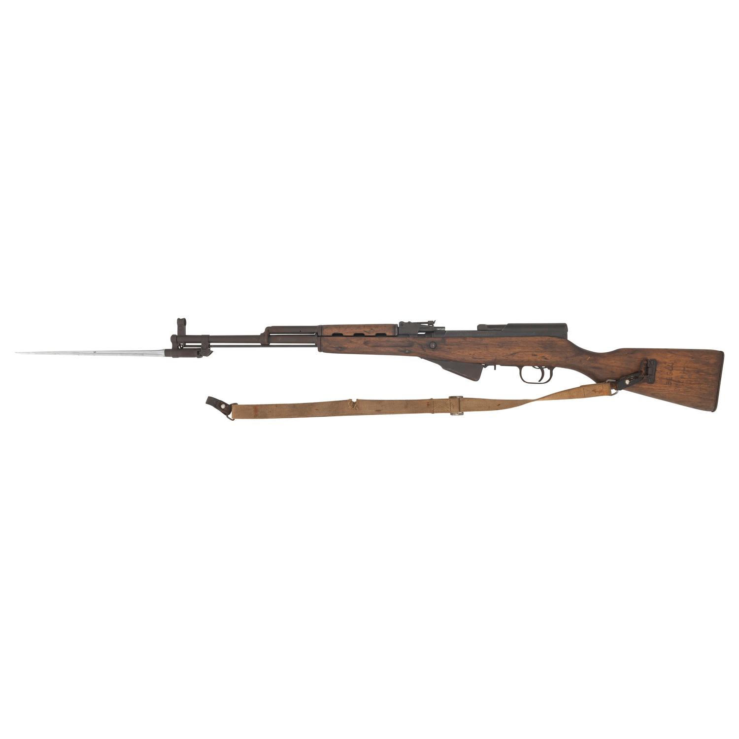 **Factory 26 Chinese SKS, Possible Vietnam Bring-Back with Carved Stock Inscription
