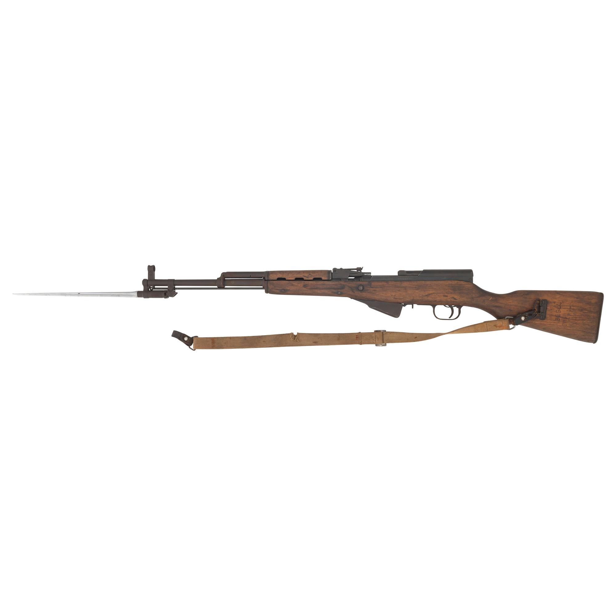 **Factory 26 Chinese SKS, Possible Vietnam Bring-Back with Carved Stock Inscription