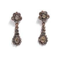 GEORGIAN, ROSE CUT DIAMOND EARRINGS