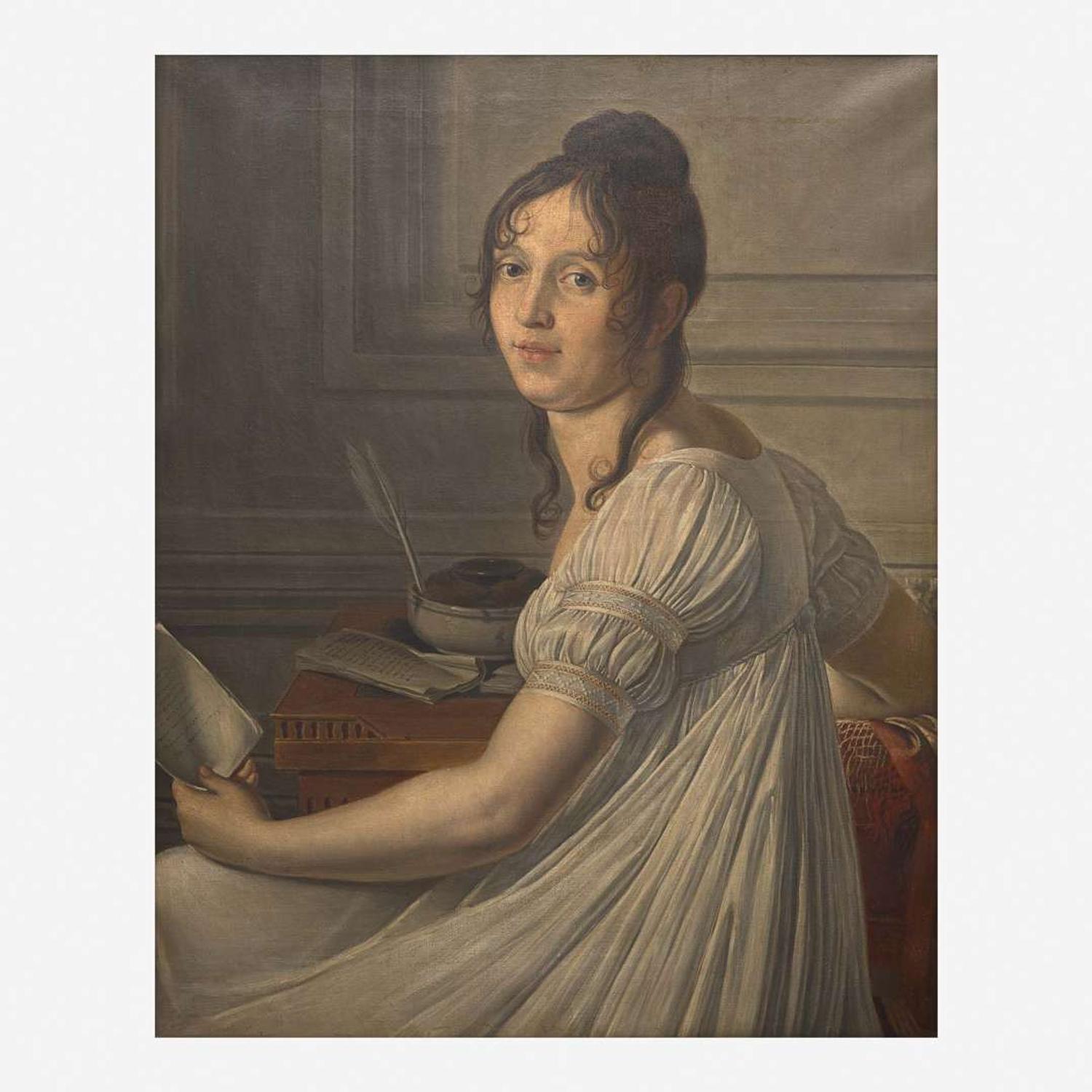 School of Jacques-Louis David (French, 1748–1825) Portrait of a Lady in Her Study
