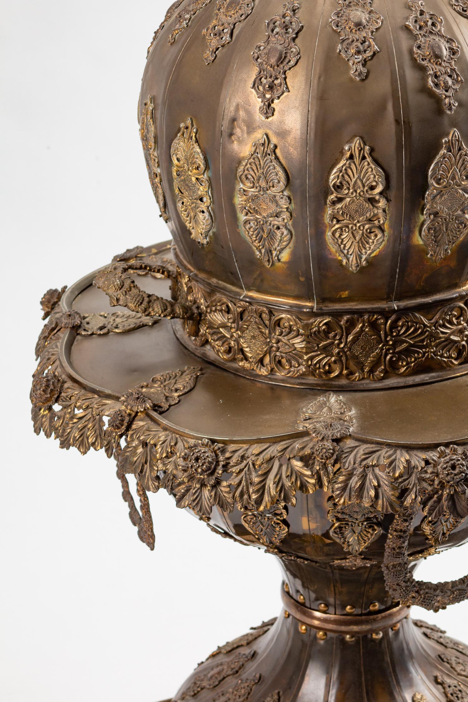 A Moorish Style Brass Brazier