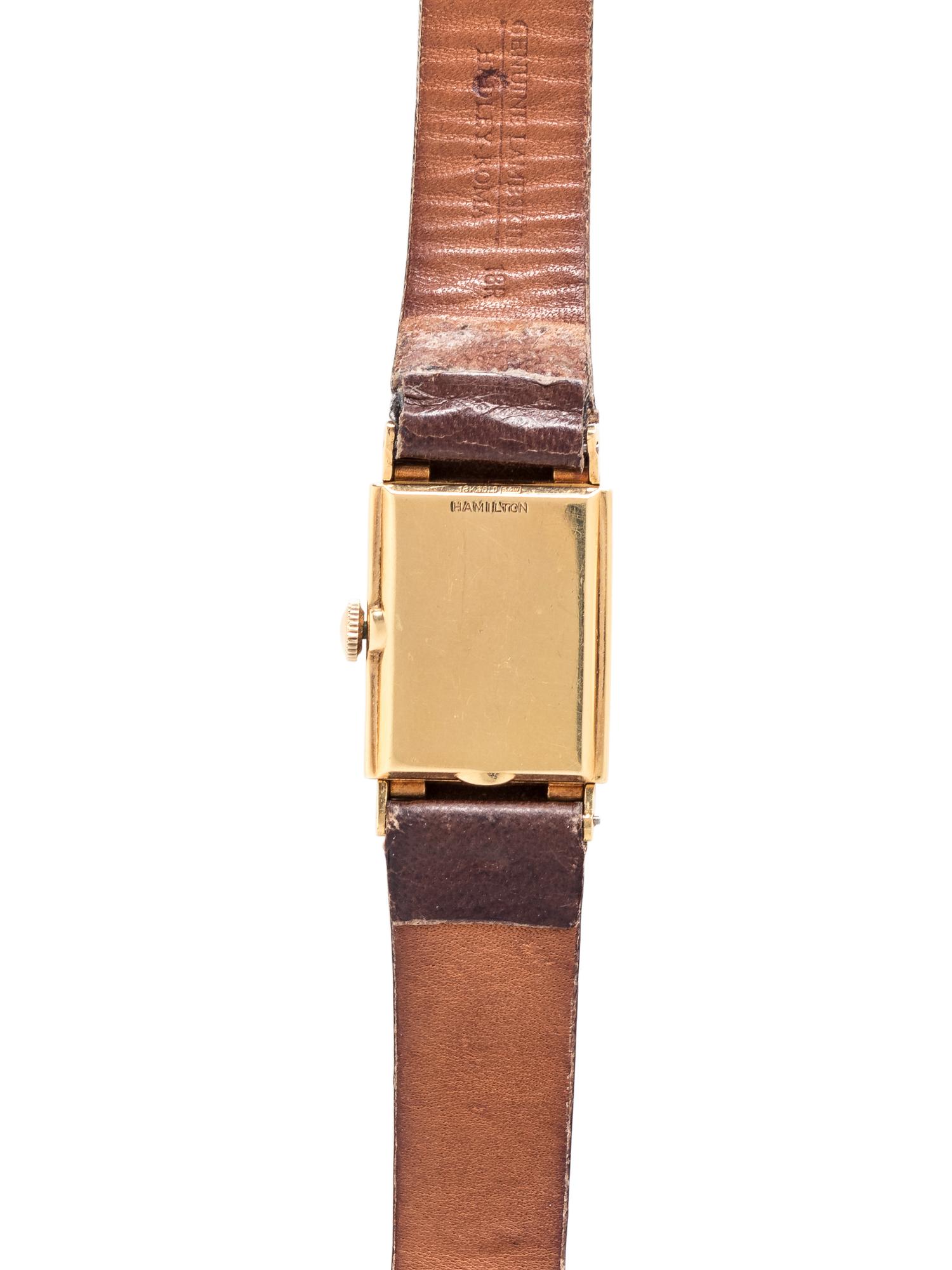 HAMILTON, VINTAGE, 18K YELLOW GOLD WRISTWATCH