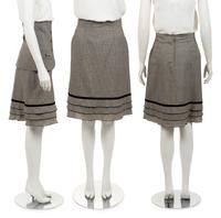 Three Louis Vuitton Pieces: One Leather Coat and One Two-Piece Skirt Ensemble, 2000-10s
