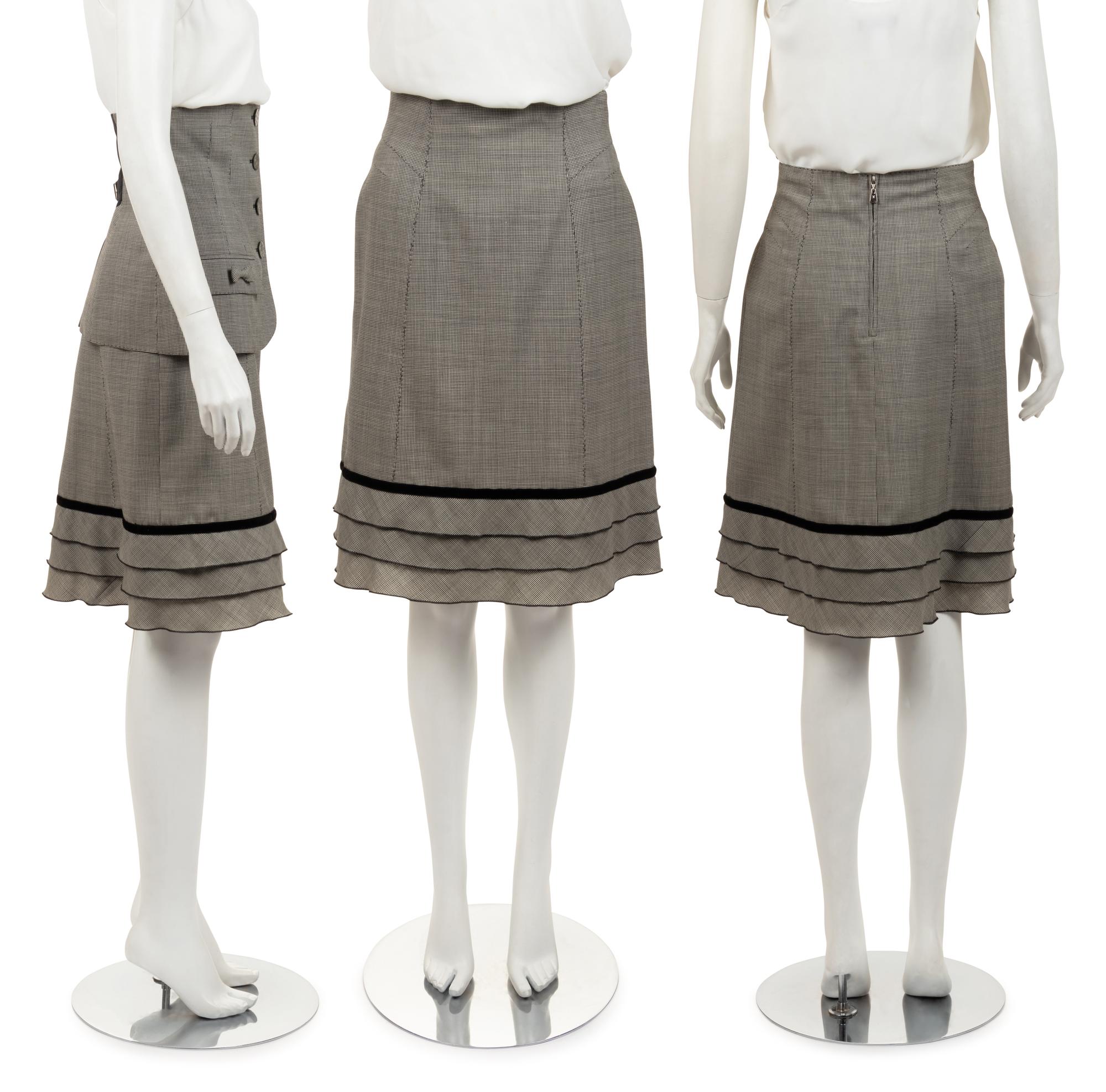 Three Louis Vuitton Pieces: One Leather Coat and One Two-Piece Skirt Ensemble, 2000-10s