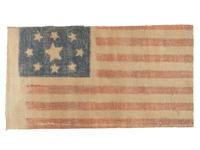 [FLAGS]. 9-star American parade flag. Ca 1876-1900.