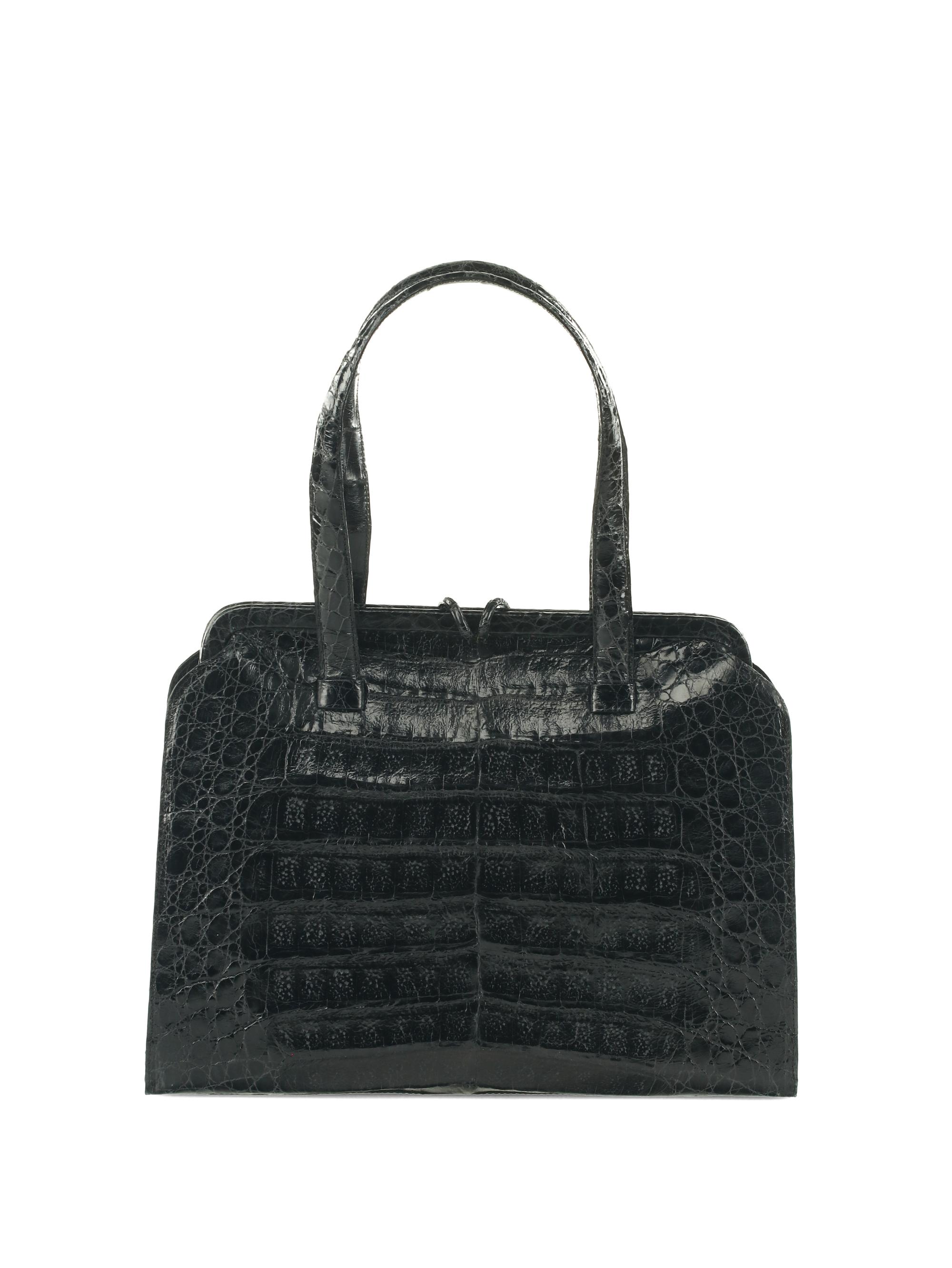Nancy Gonzalez Black Crocodile Handbag