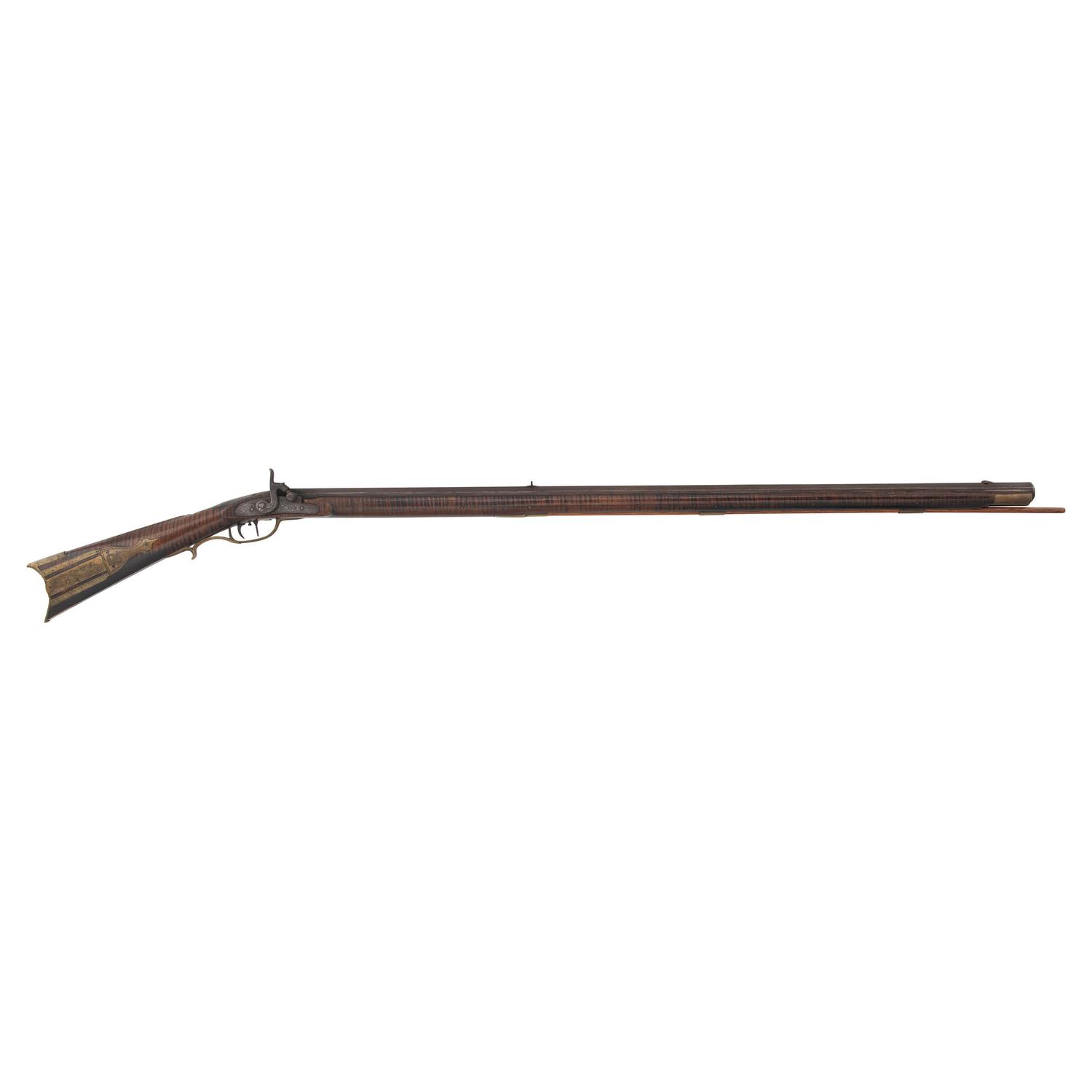 Full Stock Percussion Long Rifle by J. Douglass, Most likely Joseph Douglass Jr. (Huntingdon County, PA)