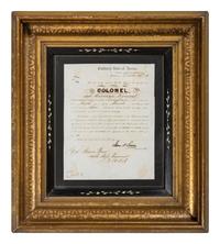 [CIVIL WAR]. SEDDON, James A. (1815-1880). Document signed ("James A. Seddon"), as Confederate States Secretary of War, appointing James Barr colonel of the 10th Mississippi Regiment. Richmond, VA, 30 October 1863.