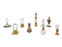 Eight Gilt Bronze, Silver-Plate or Glass Table Ornaments