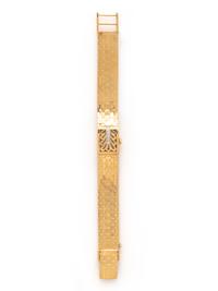 BUCHERER, 18K YELLOW GOLD AND DIAMOND SURPRISE WRISTWATCH