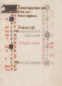 [BOOK OF HOURS]. A group of 25 leaves from medieval and renaissance manuscripts and printed books, including 5 or more from Otto Ege’s Fifty Original Leaves from Medieval Manuscripts. Western Europe: XII-XVI Century [compiled Cleveland, c.1950] and Original Leaves from Famous Bibles: Nine Centuries, 1121-1935 A.D [Compiled Cleveland, c.1950]. Various sizes, including: