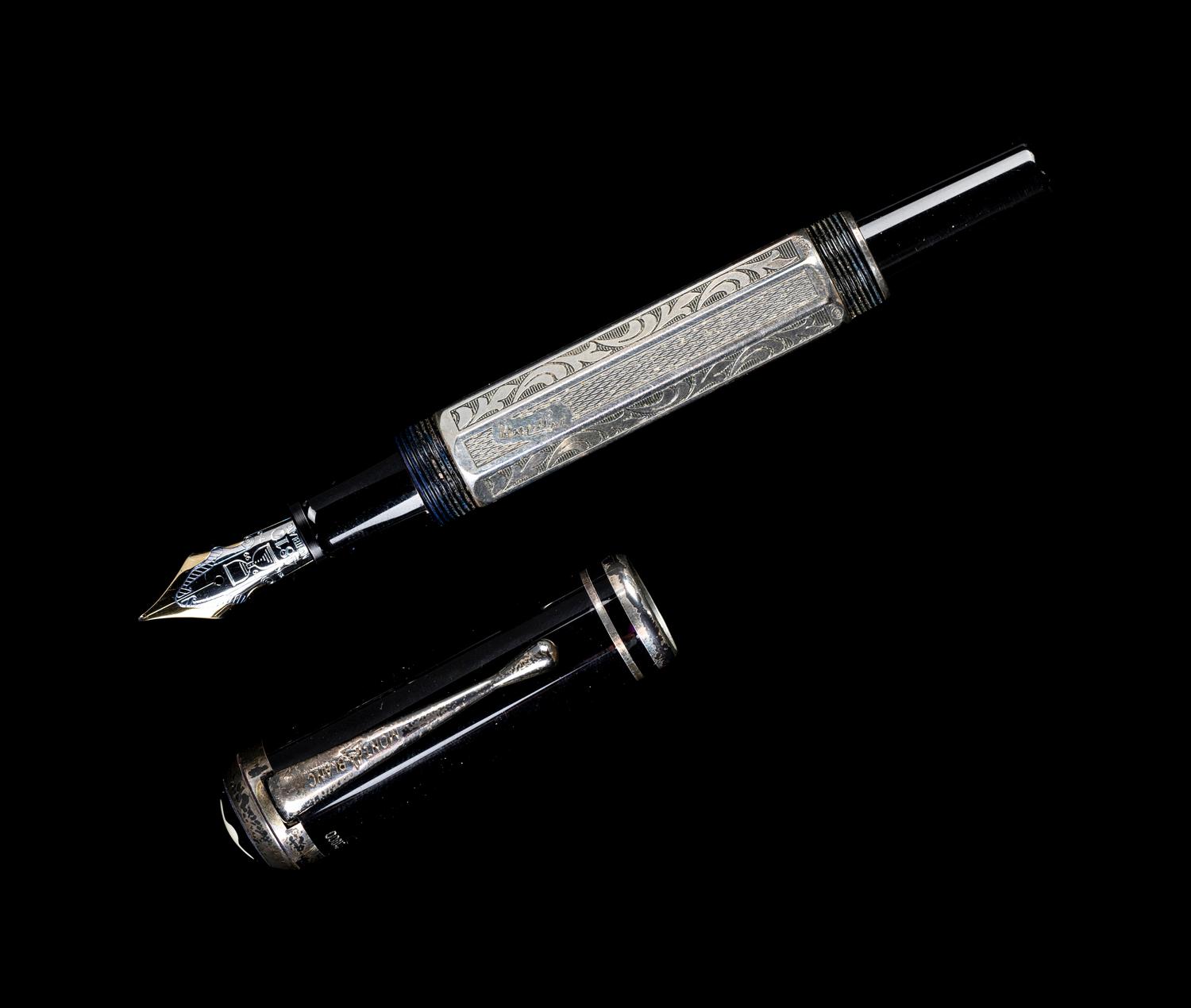 A Montblanc Marcel Proust Limited Edition Fountain Pen, Ballpoint and Mechanical Pencil Set